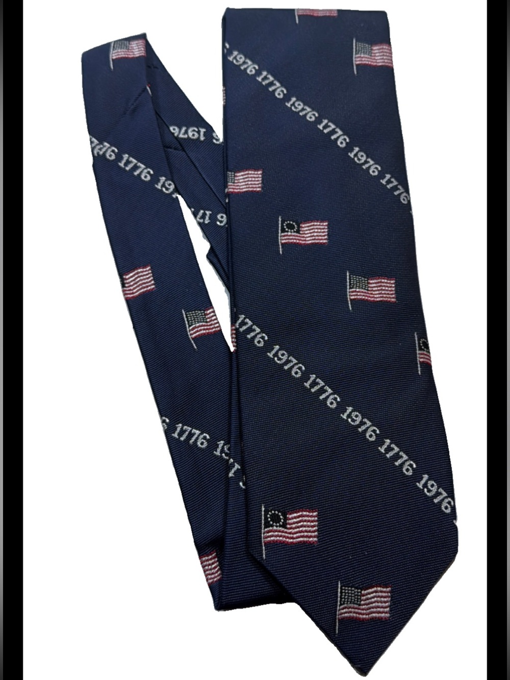 1776 American Flag Liberty BLUE Red White Necktie, USA Men’s TIE, Vintage NEW